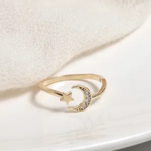 Crescent Star Cuff Ring