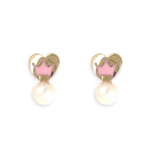 Crown Heart Earring