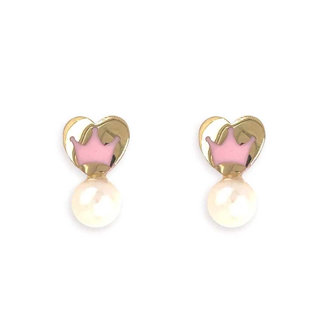 Crown Heart Earring