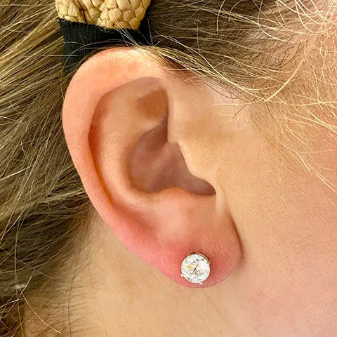 Cubic Zirconia Stud Earrings