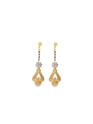 CZ Maang Tikka Drop Earrings