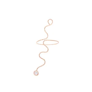 Dainty Delicate Wire Adjustable Silver Ring in Rose Gold
