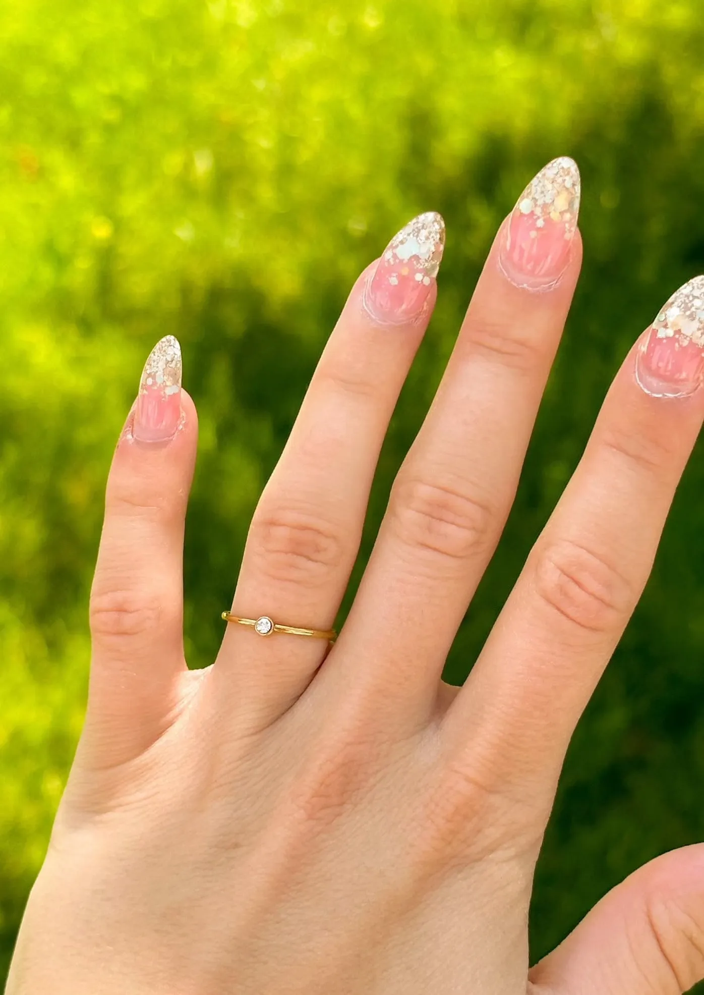 Dainty Diamond Ring | Gold