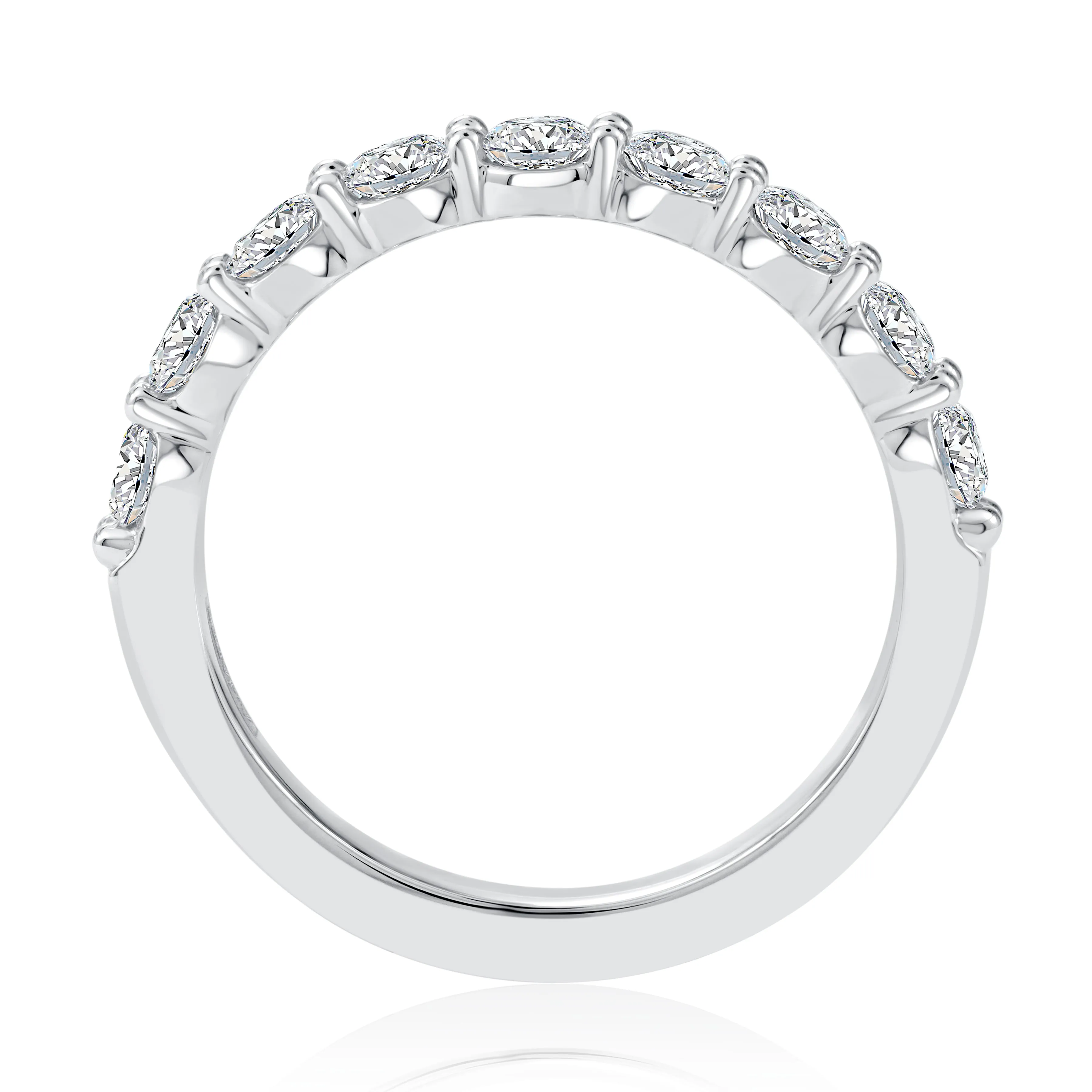 Delicate Halfway Round Diamond Wedding Band