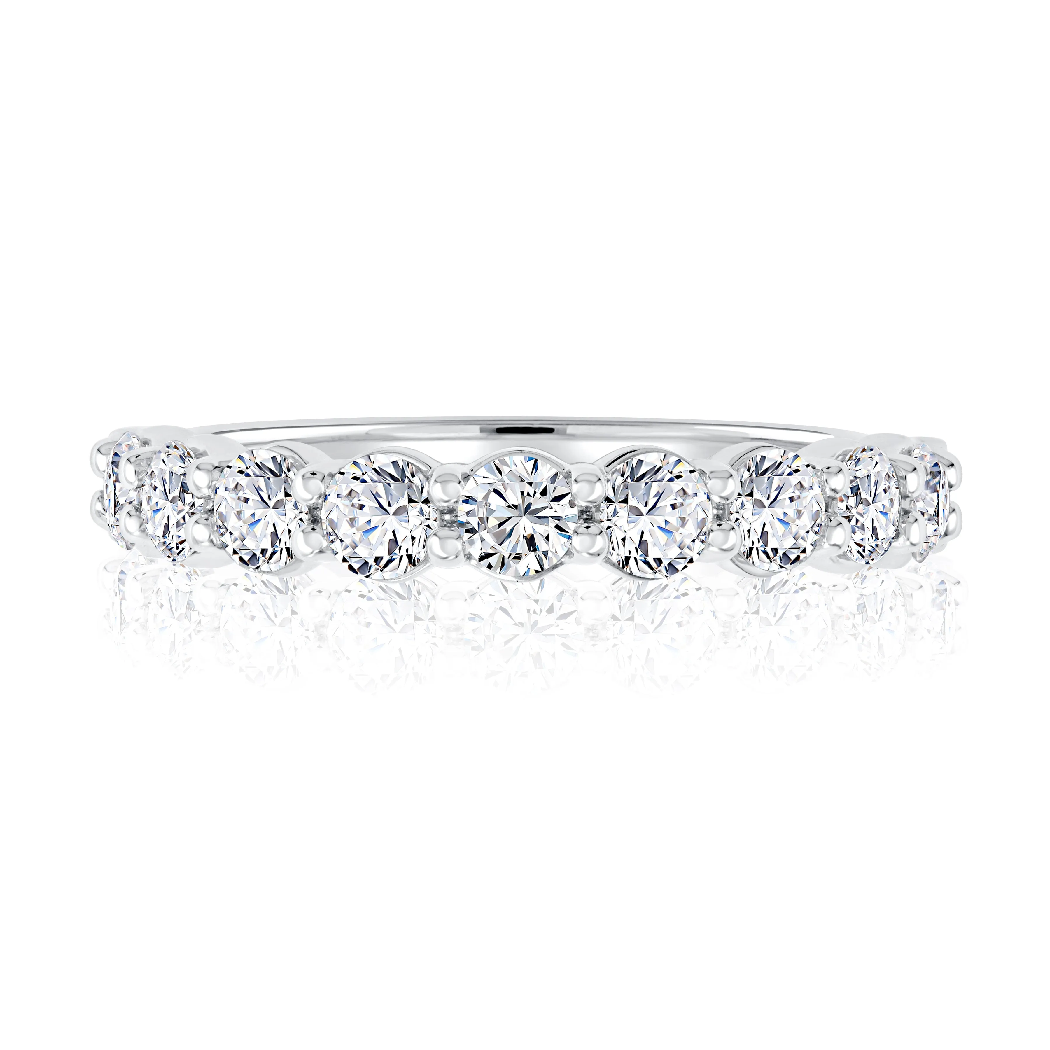 Delicate Halfway Round Diamond Wedding Band