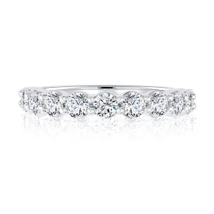 Delicate Halfway Round Diamond Wedding Band