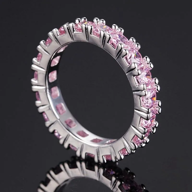 Delicate Jewelry Amethyst Powder Crystal Zircon Rings