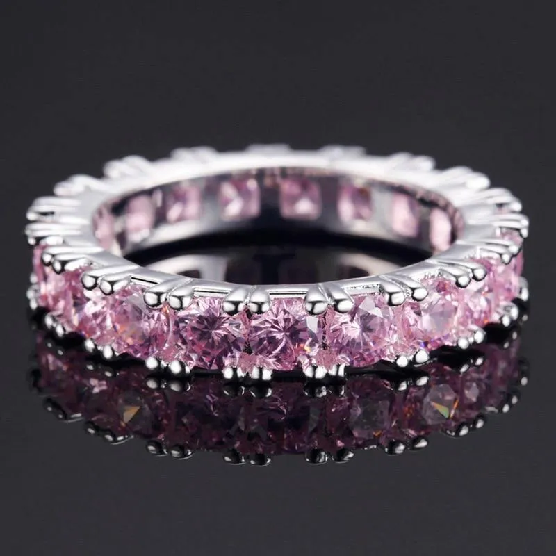 Delicate Jewelry Amethyst Powder Crystal Zircon Rings