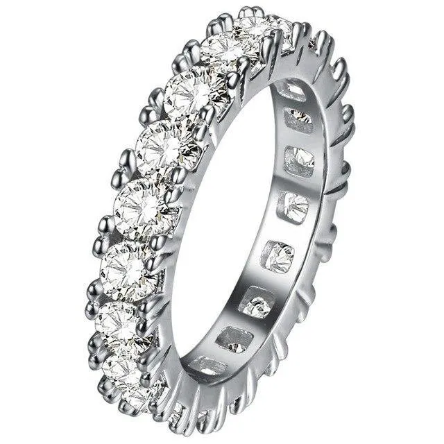 Delicate Jewelry Amethyst Powder Crystal Zircon Rings