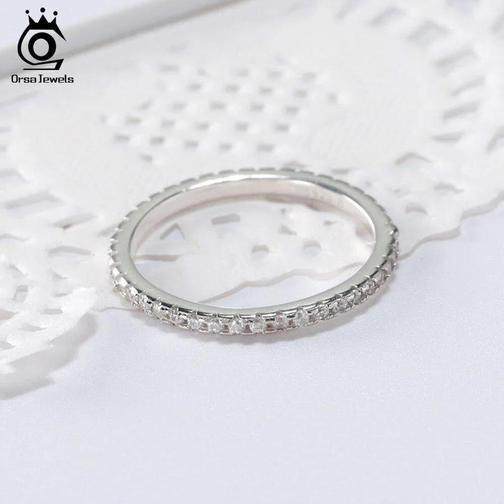 Delicate Silver AAAA Quality Cubic Zirconia Diamonds Ring