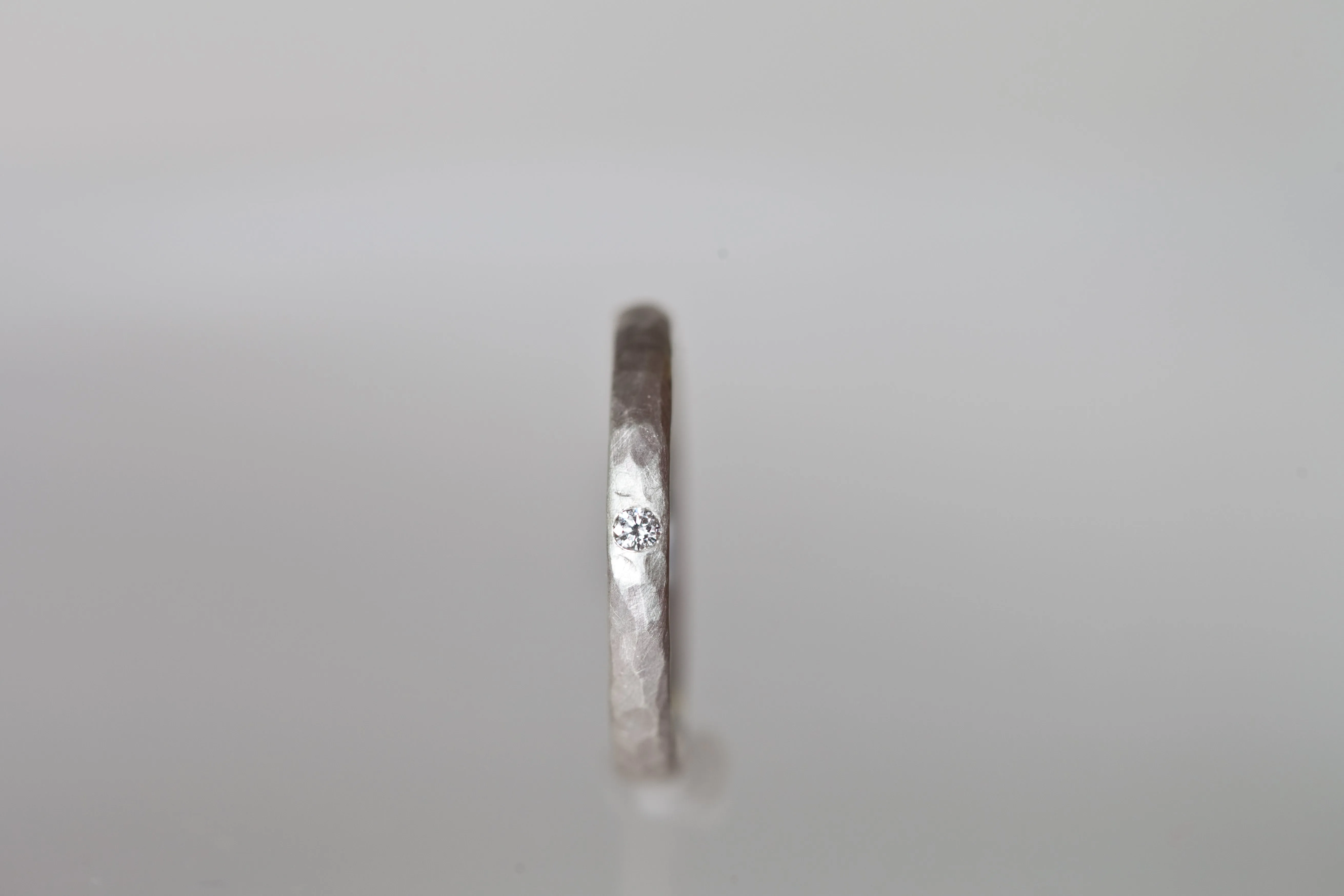 Delicate Silver Diamond Ring