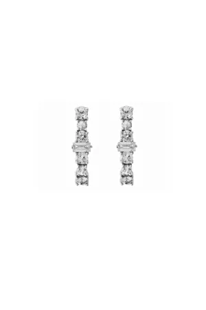 Diamond Rivulet Spread Oval Hoops