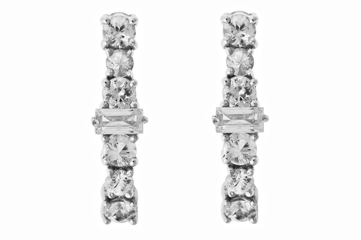 Diamond Rivulet Spread Oval Hoops