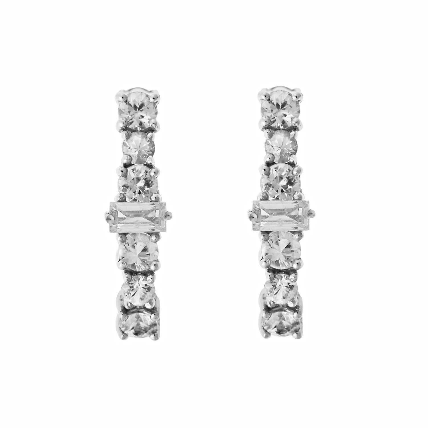 Diamond Rivulet Spread Oval Hoops