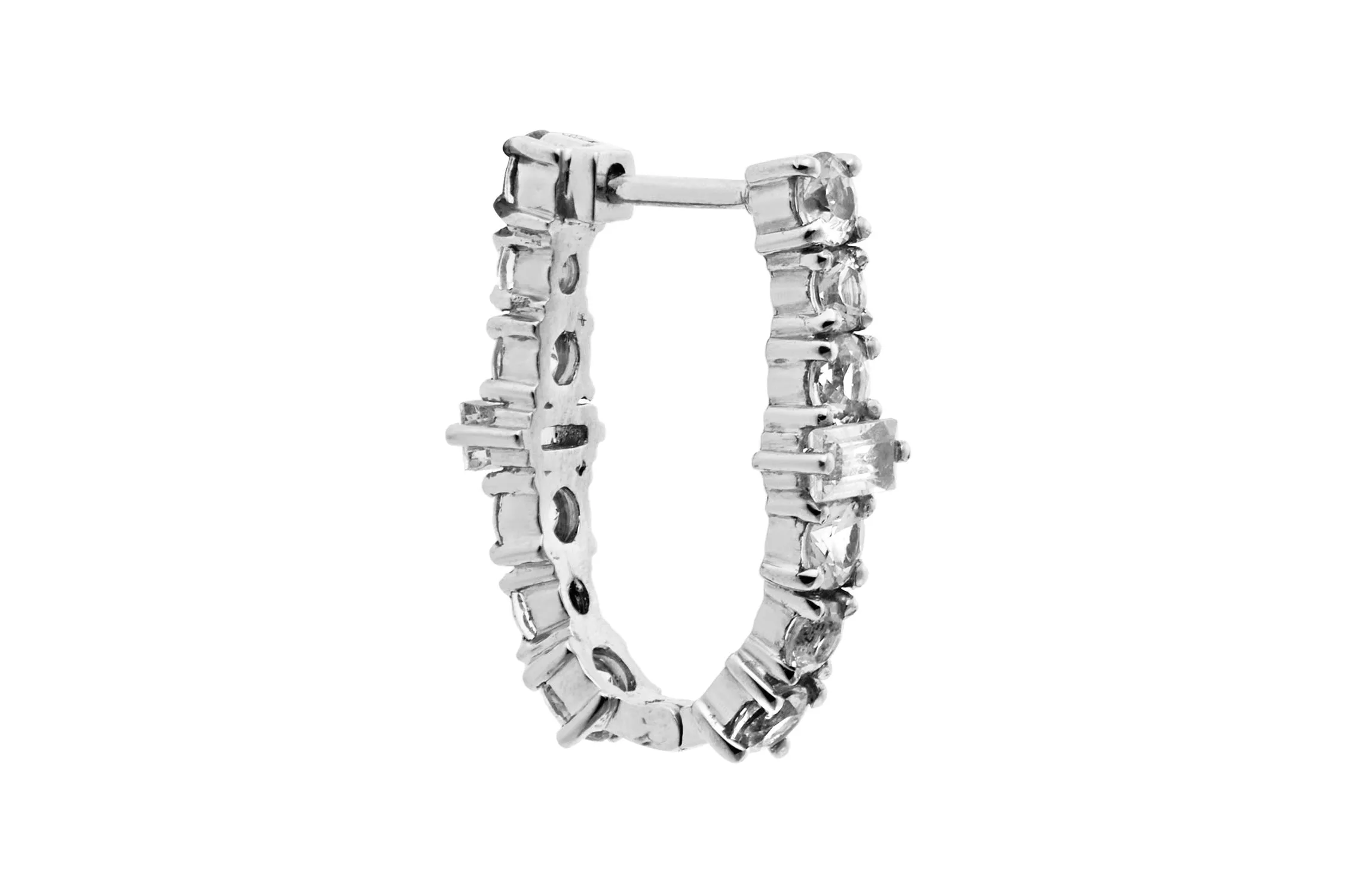 Diamond Rivulet Spread Oval Hoops