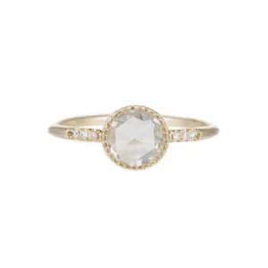 Diamond Rose Cut Slice Equilibrium Ring