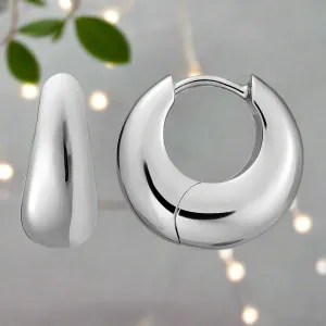 Dome Tapered Huggie  Earrings