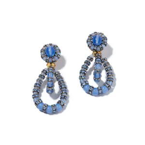 Double Helix Cornflower Earrings