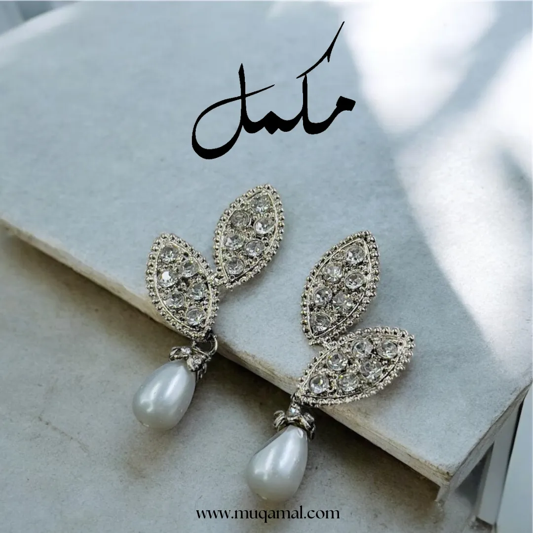 Double Pearl Drop Earrings