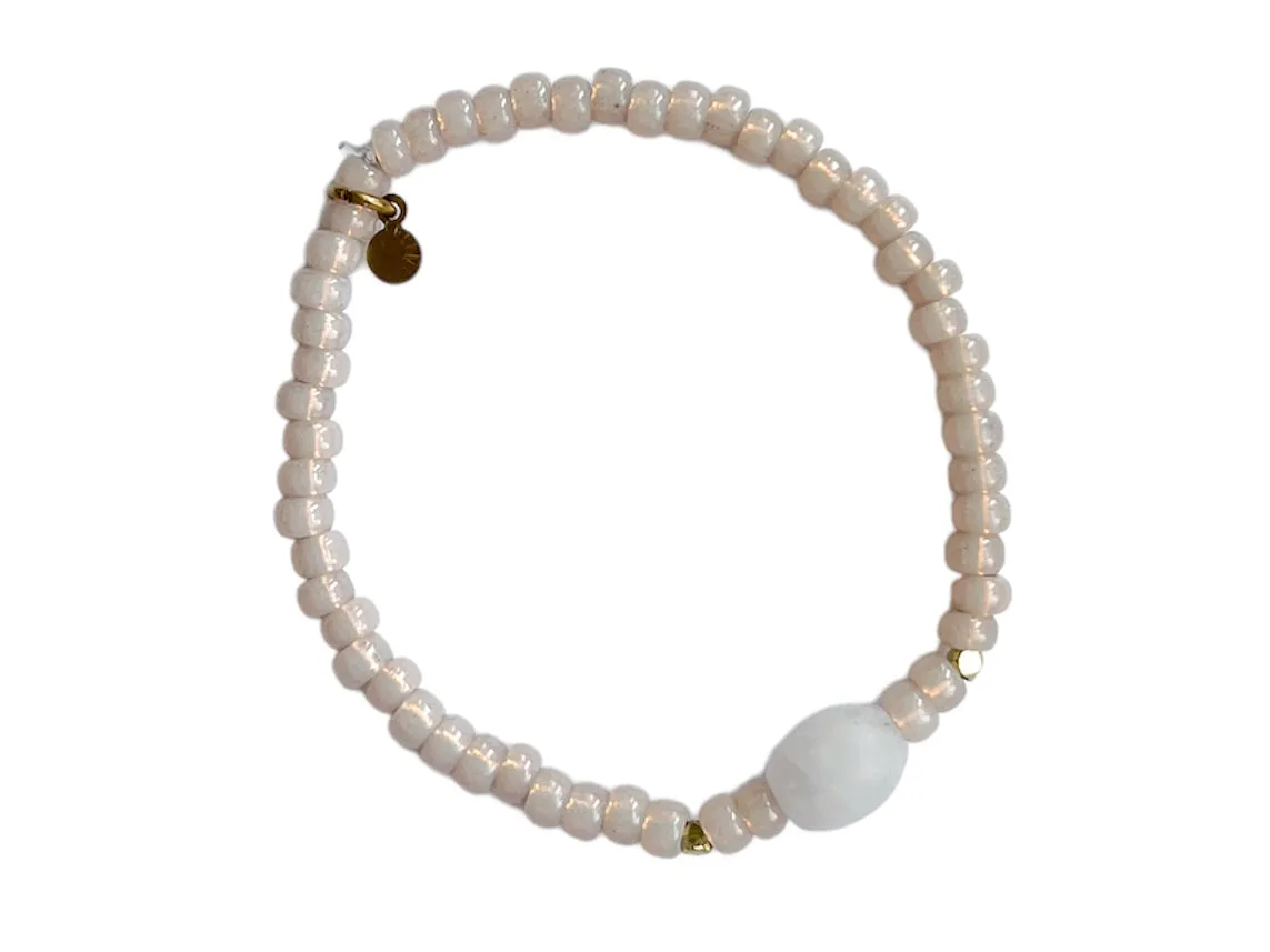 DUSK • BLUSH 02 gemstone thin bracelet