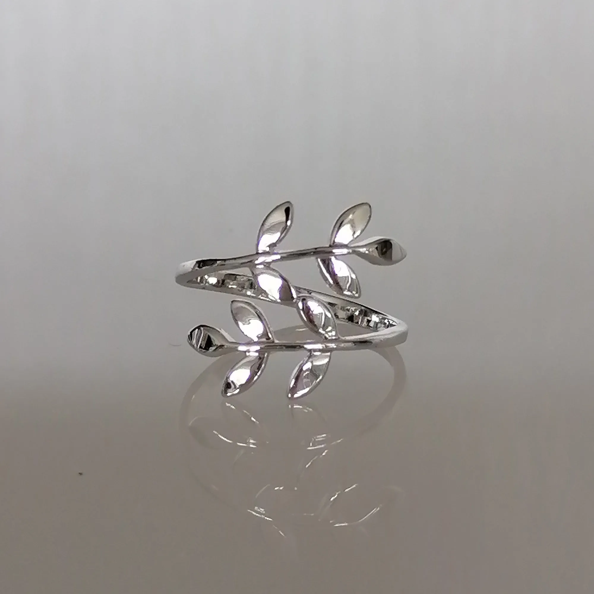 Elegant Leaf Wrap Rings