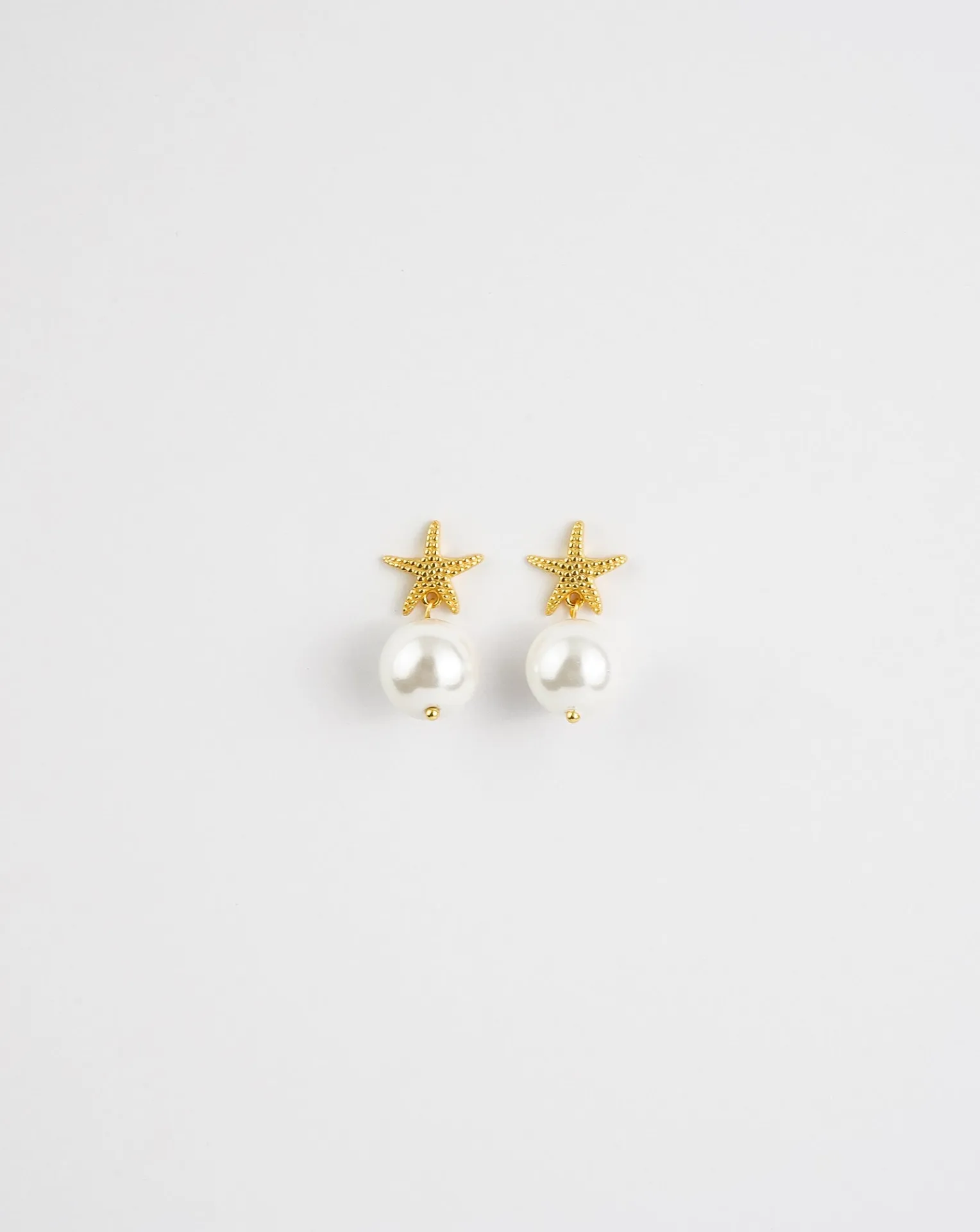 Elegant Star Fish Pearl Earrings – Luxurious Freshwater Baroque Pearls