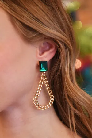 EMERALD TEARDROP EARRINGS