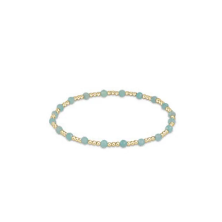 enewton Gemstone Gold Sincerity Pattern 3mm Bead Bracelet