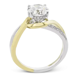 Engagement Ring in 18K Gold with Diamonds LR3034 2T 18K X