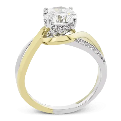 Engagement Ring in 18K Gold with Diamonds LR3034 2T 18K X