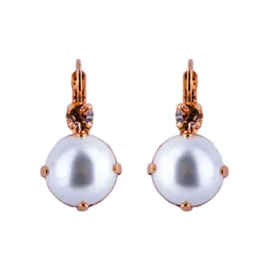 Extra Luxurious Double Stone Leverback Earrings in "Cookie Dough" *Custom*