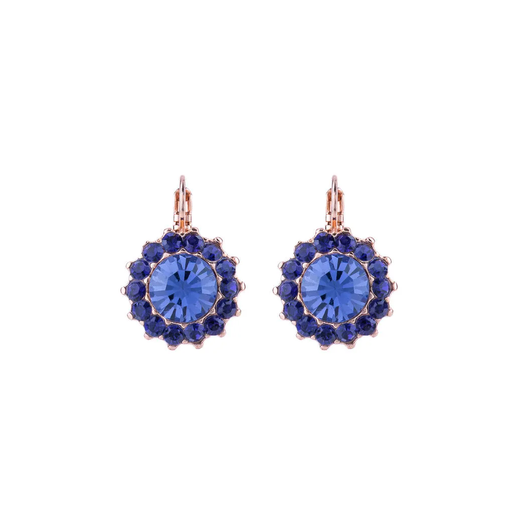 Extra Luxurious Rosette Leverback Earrings in "Wildberry" *Custom*