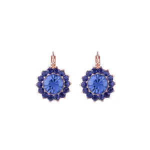 Extra Luxurious Rosette Leverback Earrings in "Wildberry" *Custom*