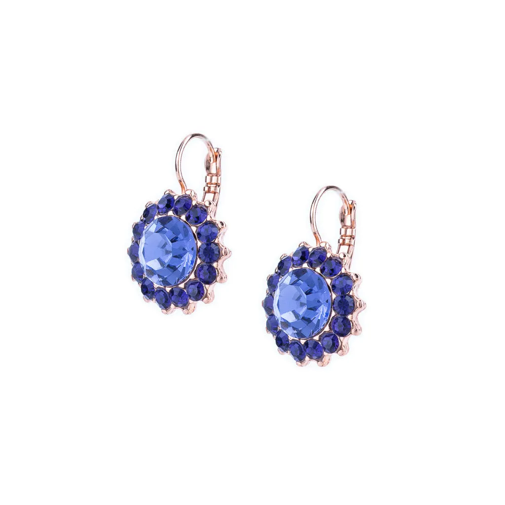 Extra Luxurious Rosette Leverback Earrings in "Wildberry" *Custom*
