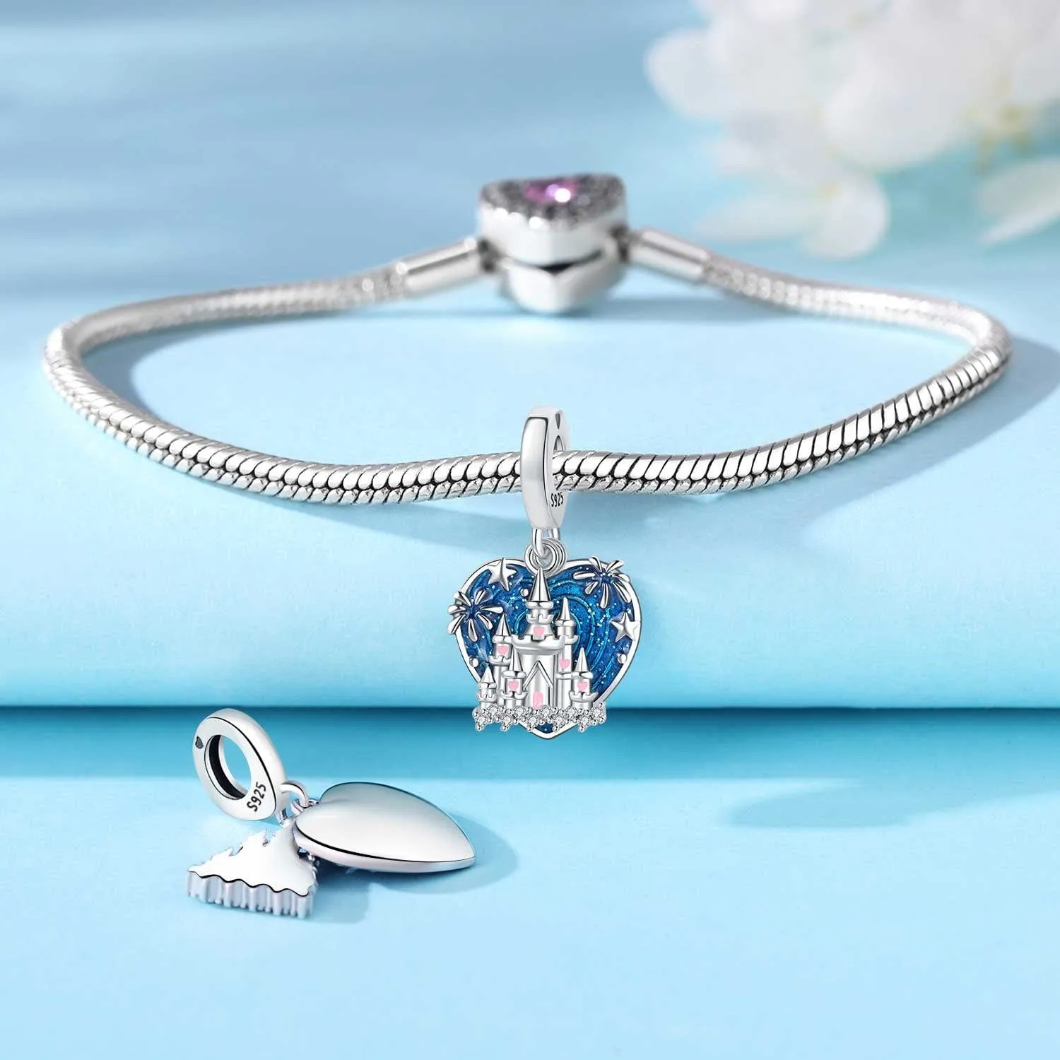 Fantasy Castle Heart Charm