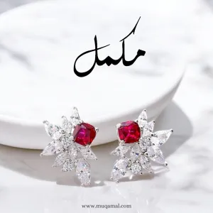 Flaming Hot Red Crystal Earrings