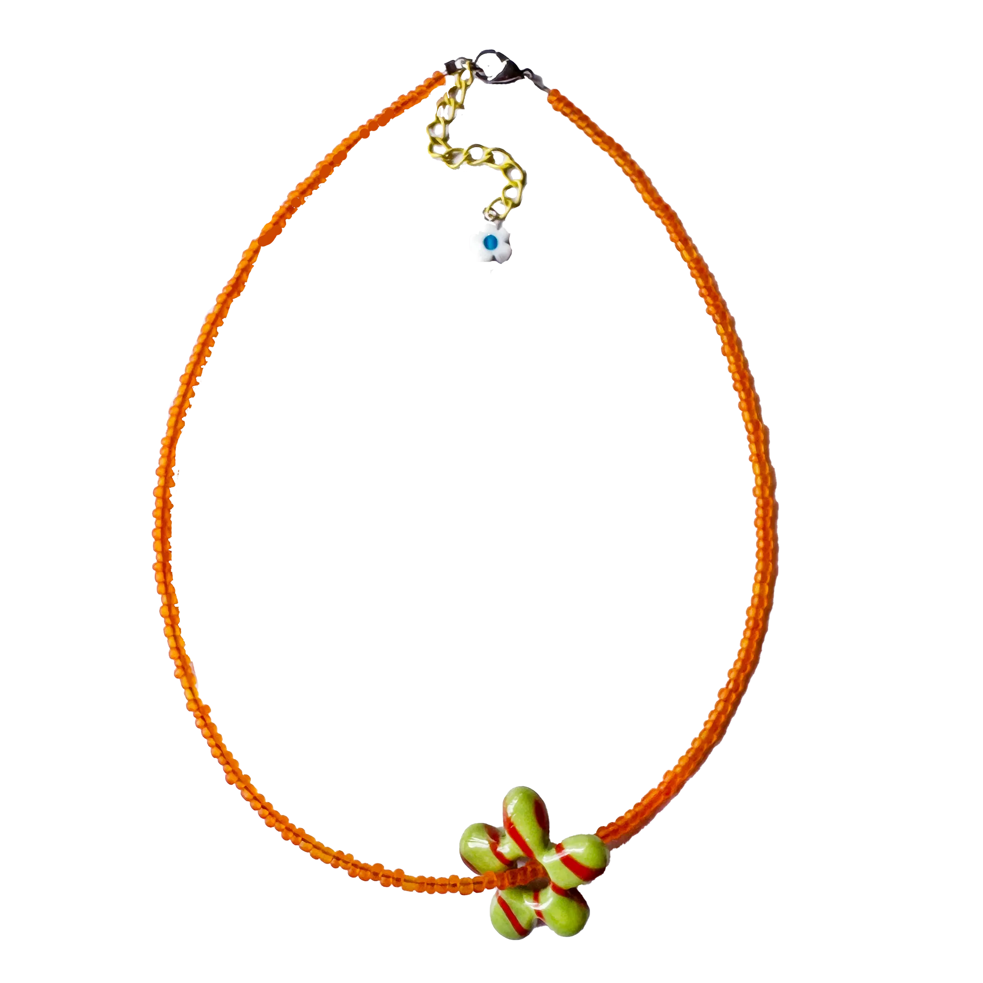 Flower Necklace - Orange