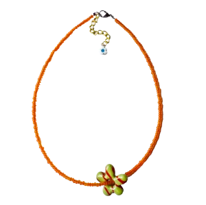 Flower Necklace - Orange