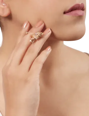 Flutter Midi Ring in Gold - Right Wing