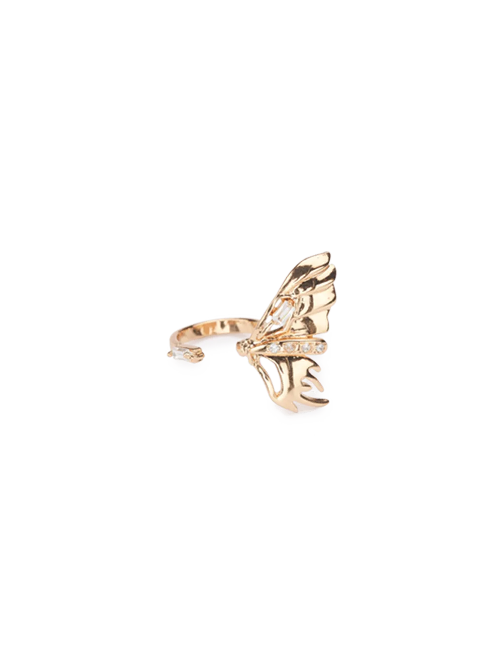 Flutter Midi Ring in Gold - Right Wing