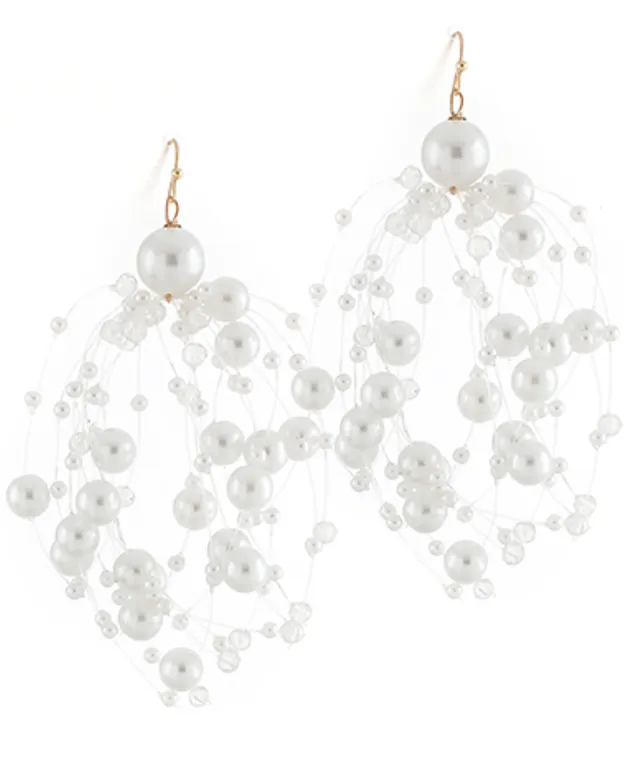 Fringe Pearl Earrings