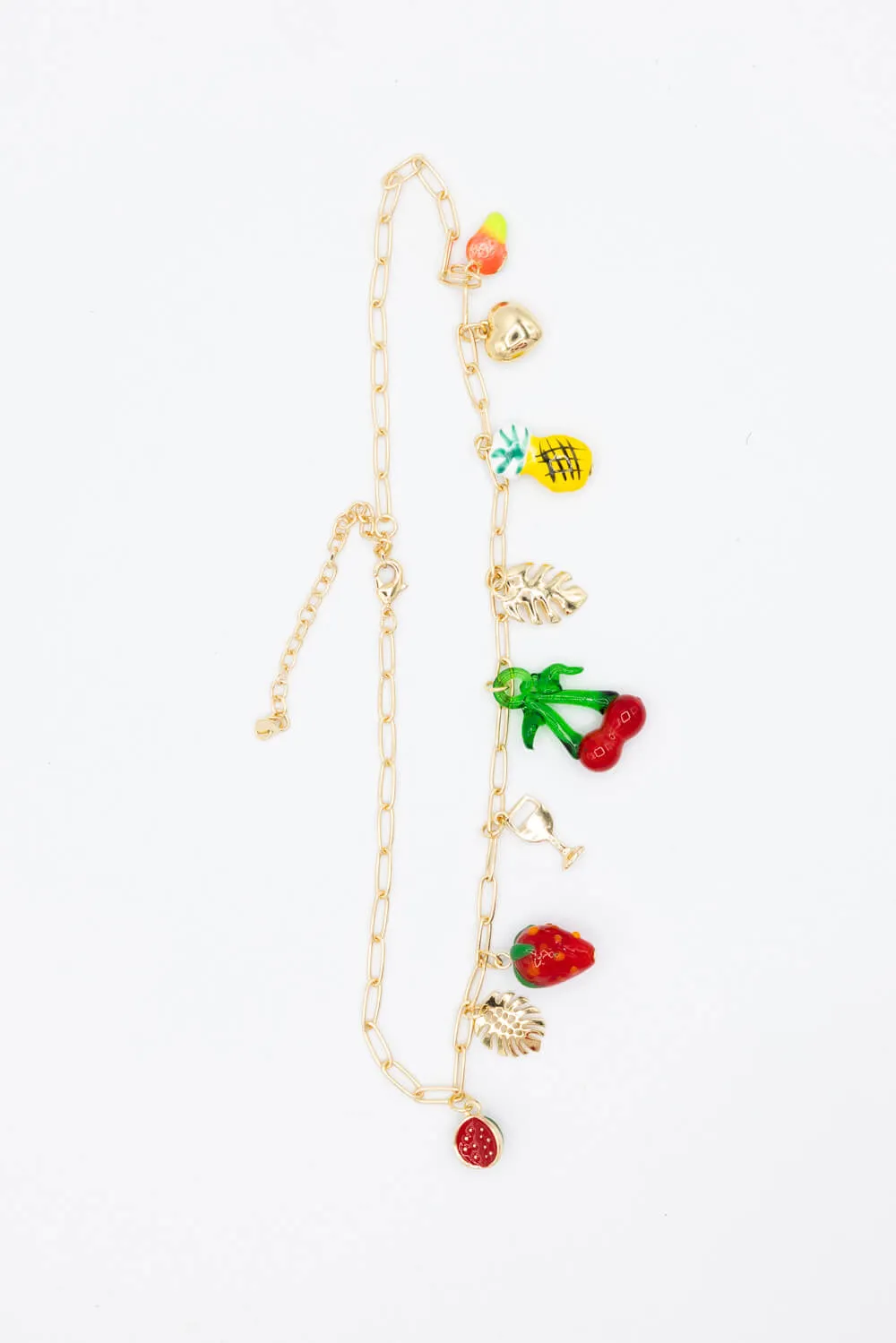 Fruit Charm Necklace in Multi | JNC455GDMLT