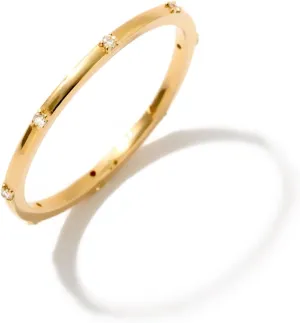 Gelin Diamond Bezel-Set Wedding Ring for Women | Diamond 8-Stone Rings for Women | 14k Gold Stacking Rings for Women