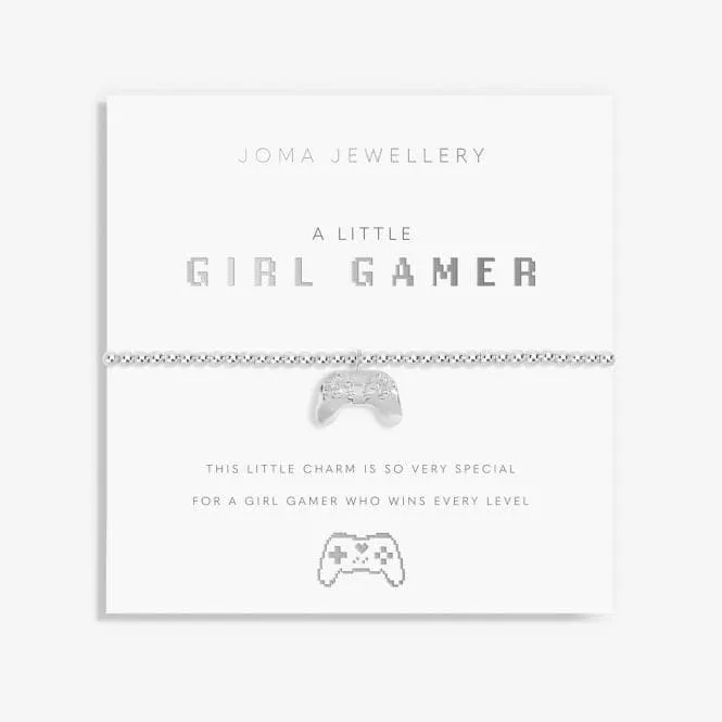 Girl Gamer Silver 15.5cm Stretch Bracelet C679