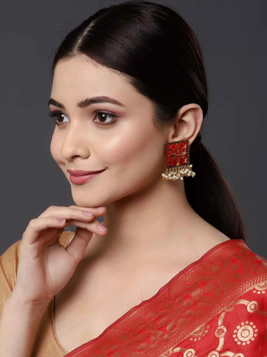 Gold Contemporary Drop Earrings