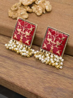 Gold Contemporary Drop Earrings