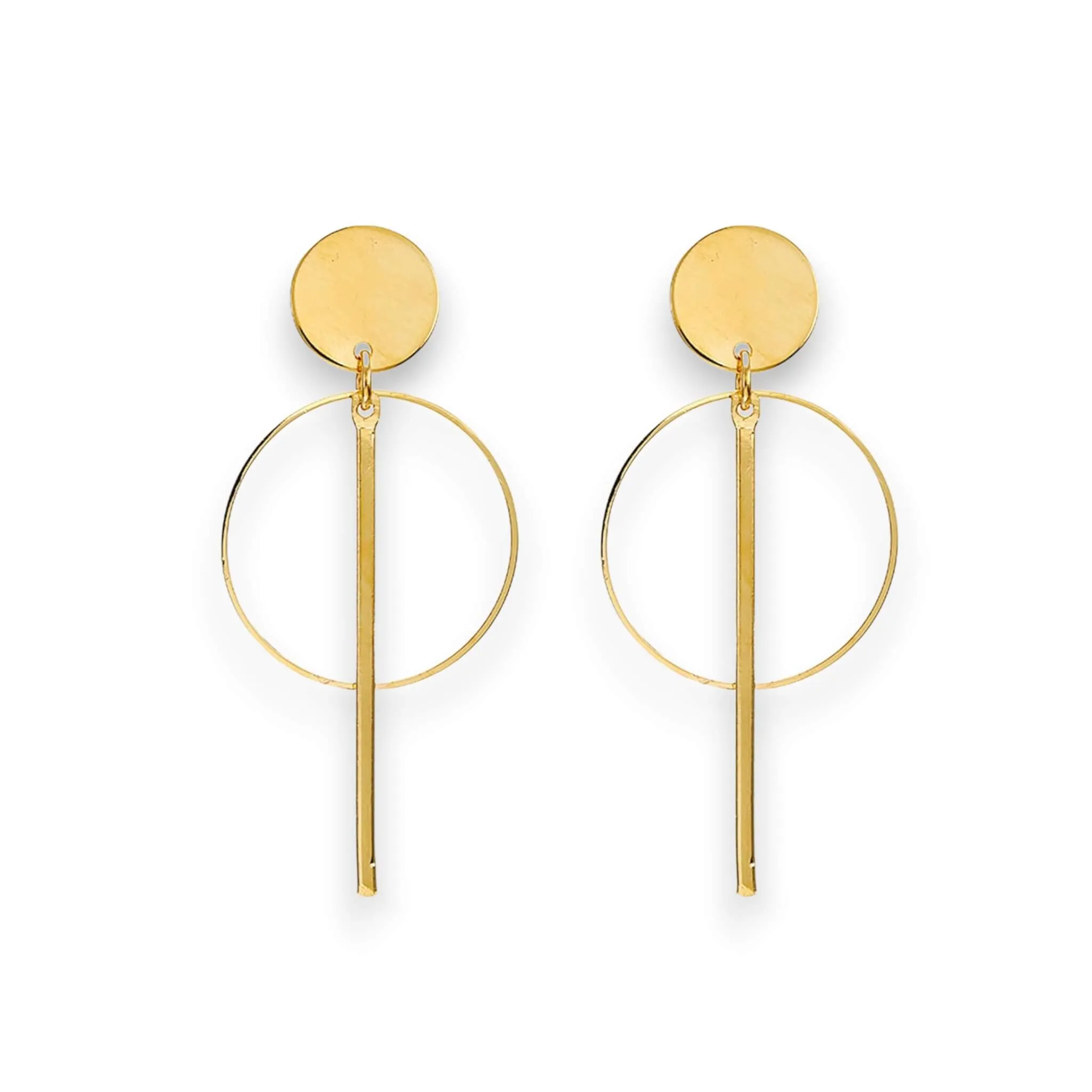 Gold Contemporary Post Earrings