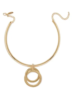 Gold Double-Ring Choker Necklace