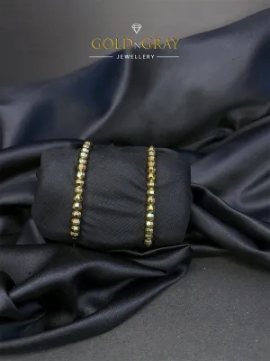 Gold Italian Charm Bangle Pair for Women