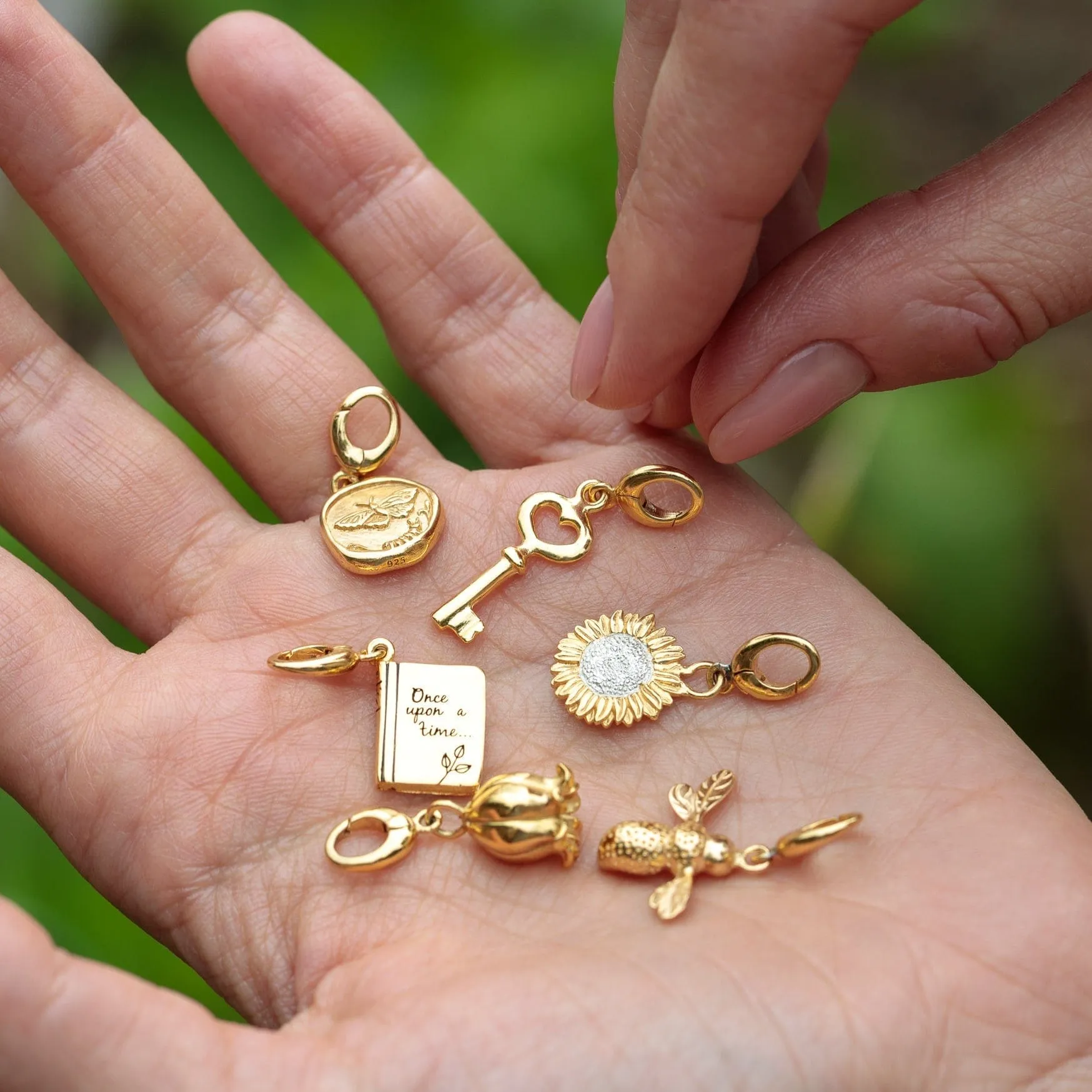 Gold Plated Story Book Charm